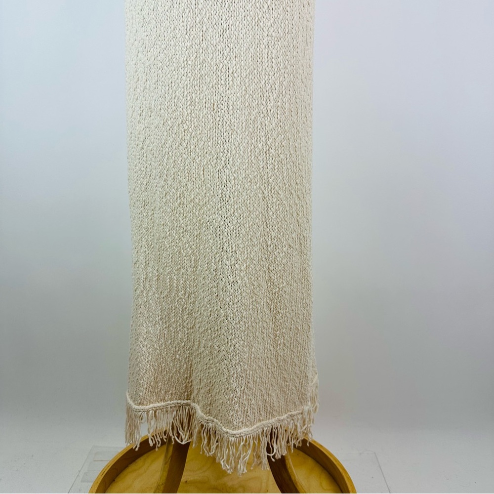Anthropologie Callahan Isla Knit Midi Dress Fringe Bottom Size Large - Picture 4 of 11